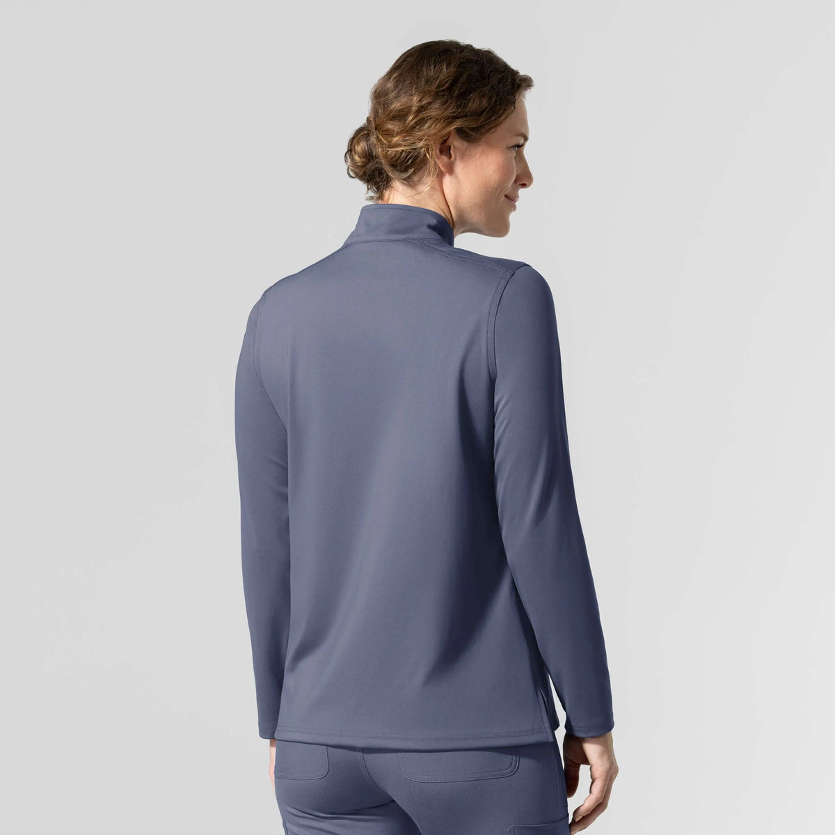 Women's Force Cross-Flex Knit Long Sleeve Quarter Zip Scrub Top