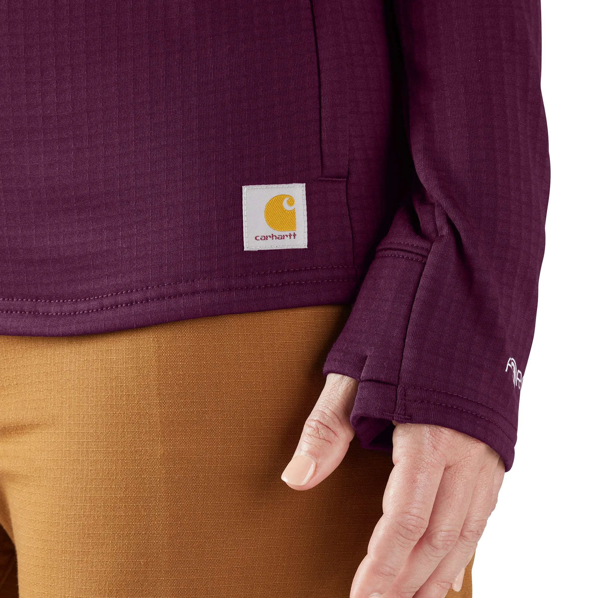 Women's Carhartt Force® Relaxed Fit Half-Zip Hooded Pullover