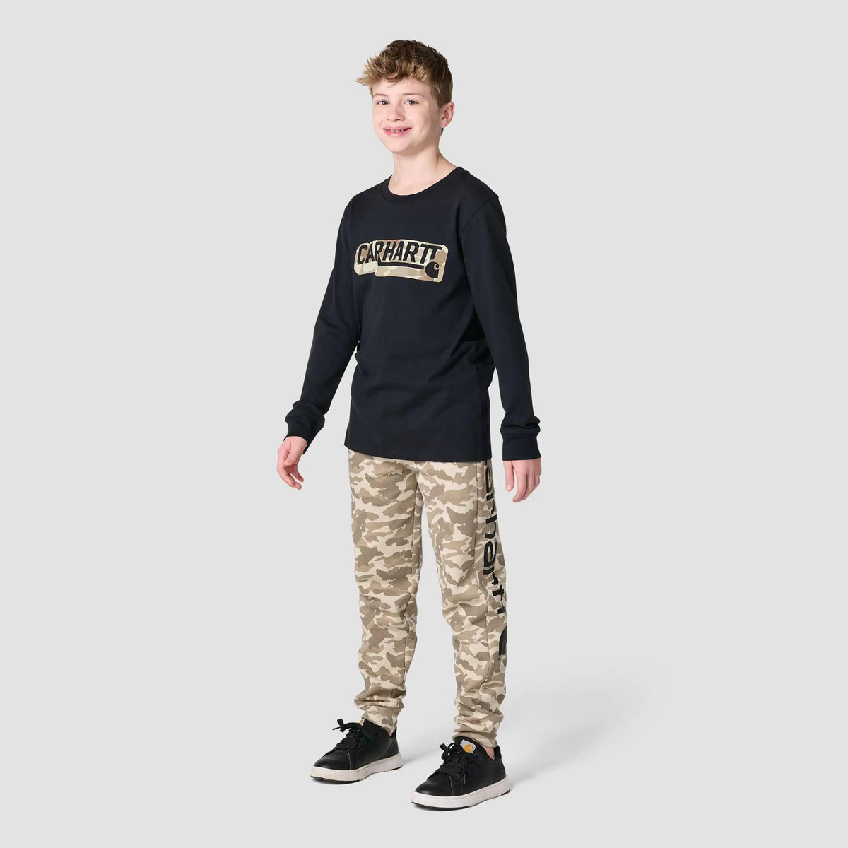 Boys' Long Sleeve Camo Logo T-Shirt (Child/Youth)