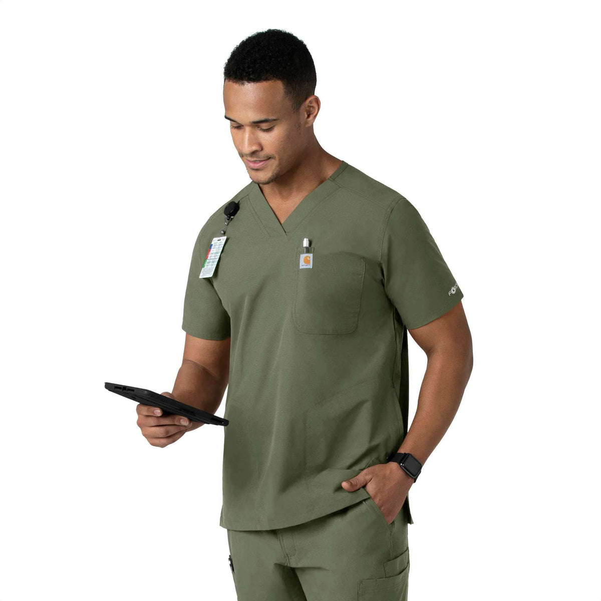 Force Essentials V-Neck Shirttail Scrub Top