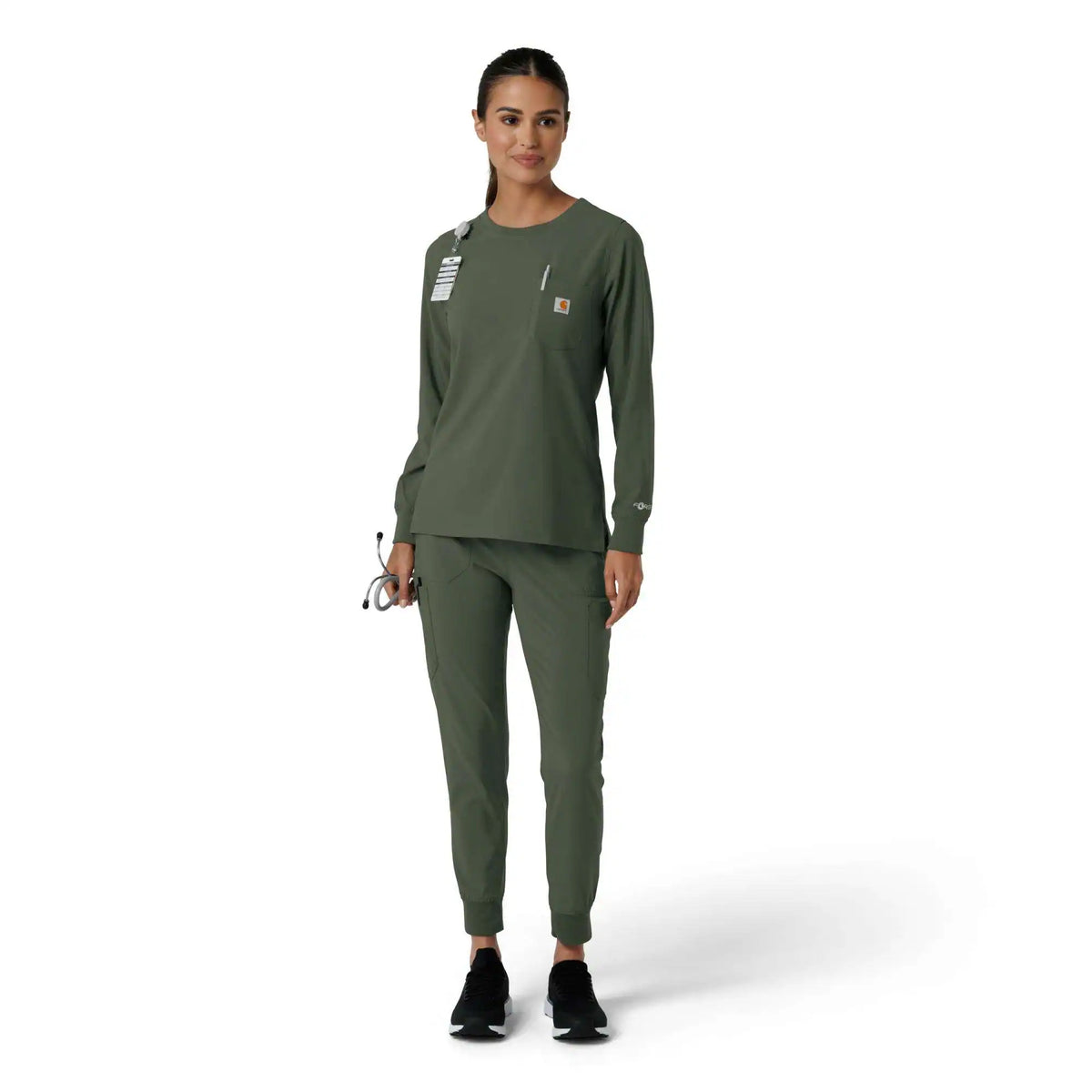 Women's Force Cross-Flex  Crew Neck Long Sleeve Scrub Top