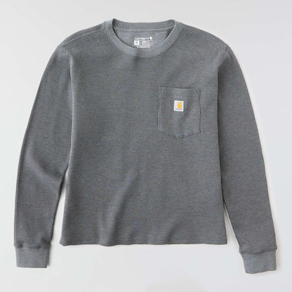 Women's Waffle Knit Loose LS T-Shirt
