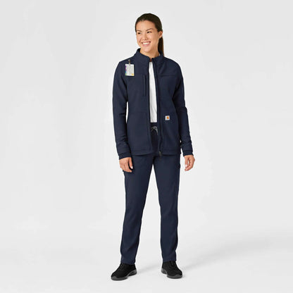 Women's Rugged Flex® Peak Bonded Fleece Scrub Jacket