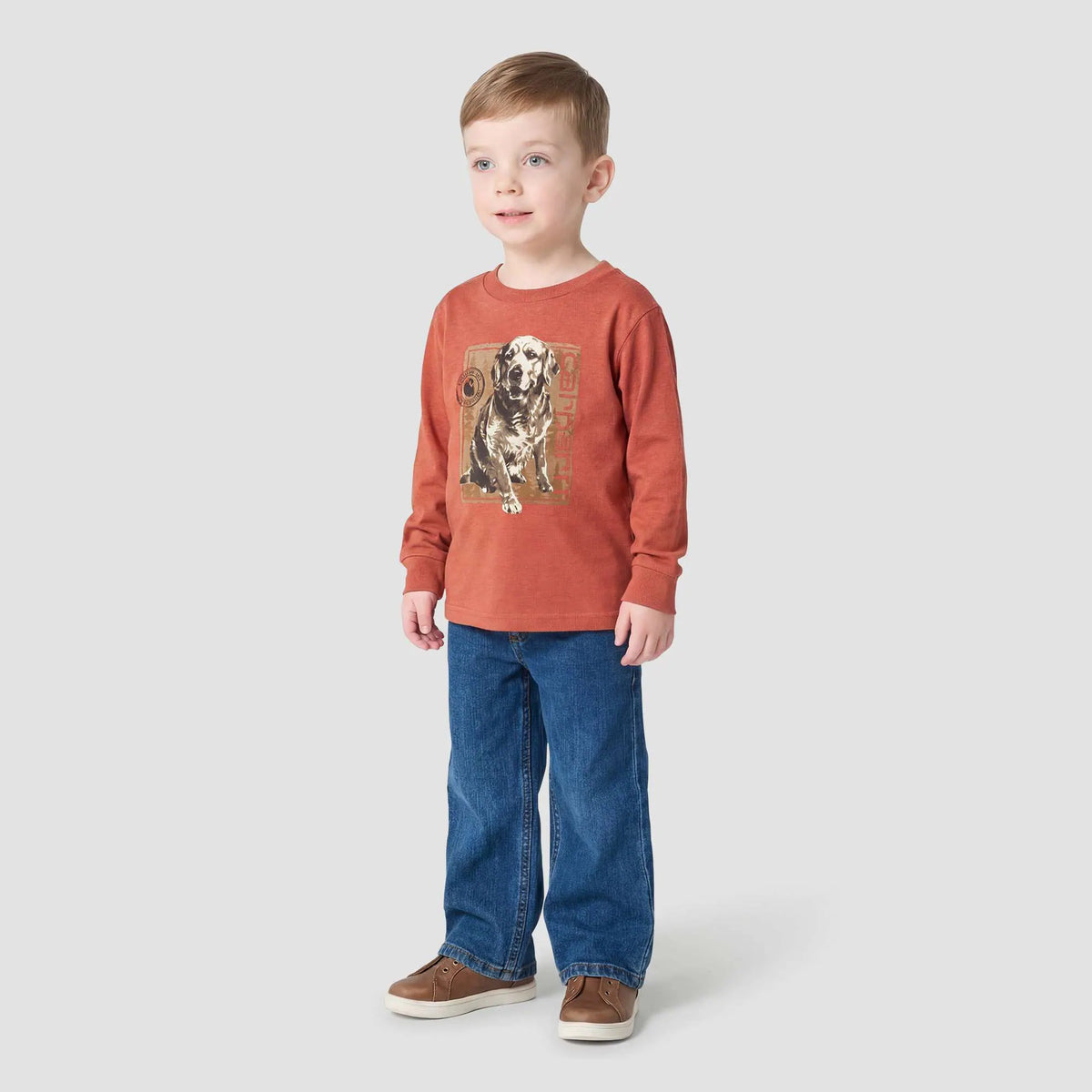 Boys' Long Sleeve Dog Shirt (Toddler/Child)
