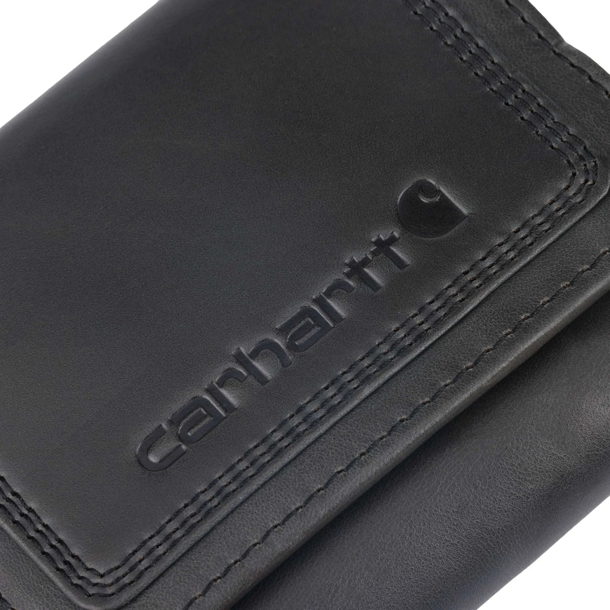 Leather Triple-Stitched Trifold Wallet