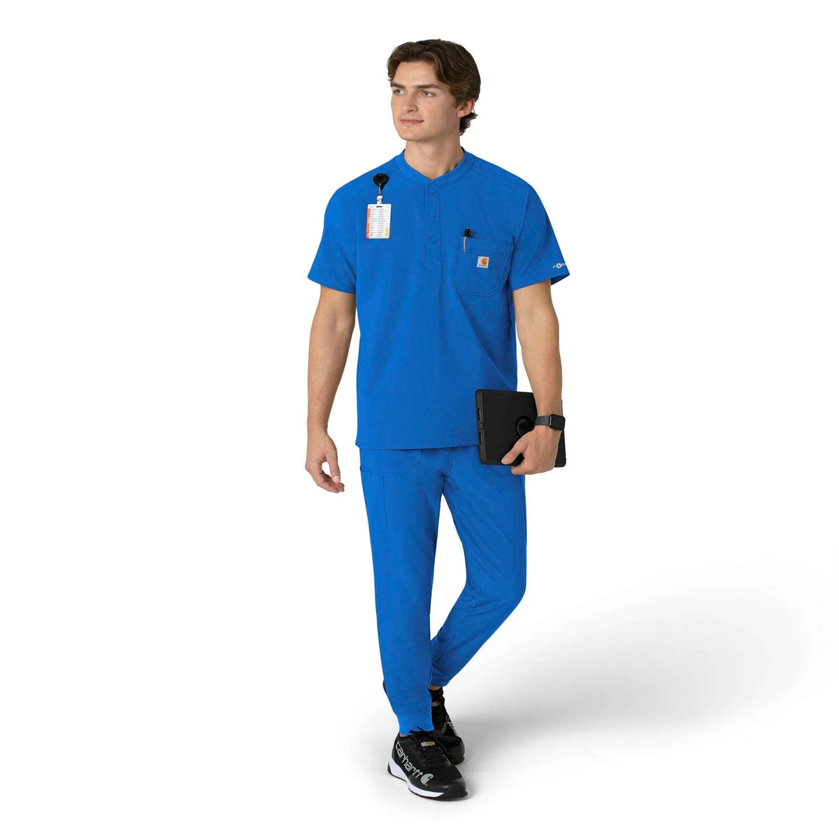 Force Cross-Flex Men's Henley Scrub Top