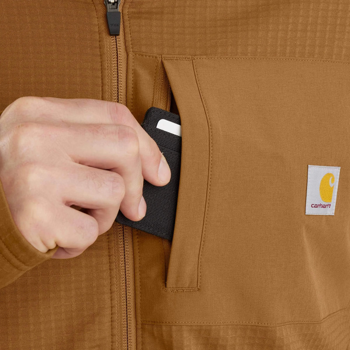 Carhartt Force® Relaxed Fit Full-Zip Long-Sleeve Hooded Fleece-Lined Shirt