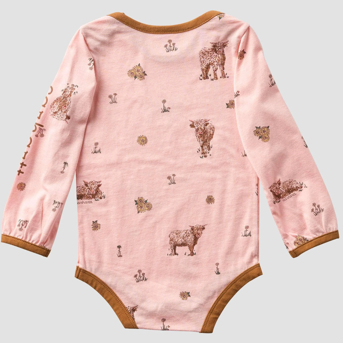 Girls' Long Sleeve Cow Print Bodysuit (Baby)
