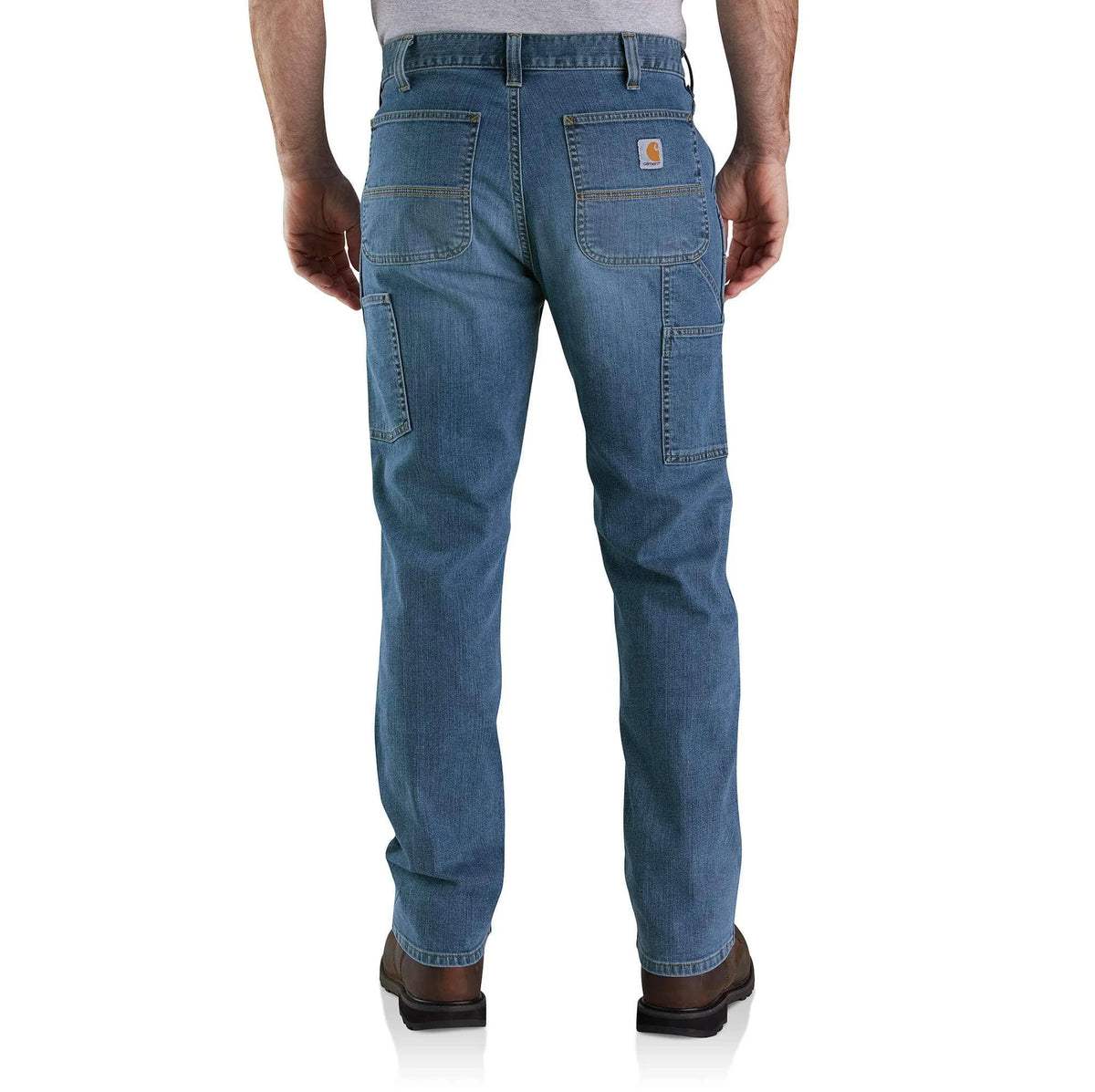 Relaxed Straight Rugged Flex™ Double-Front Denim Dungaree