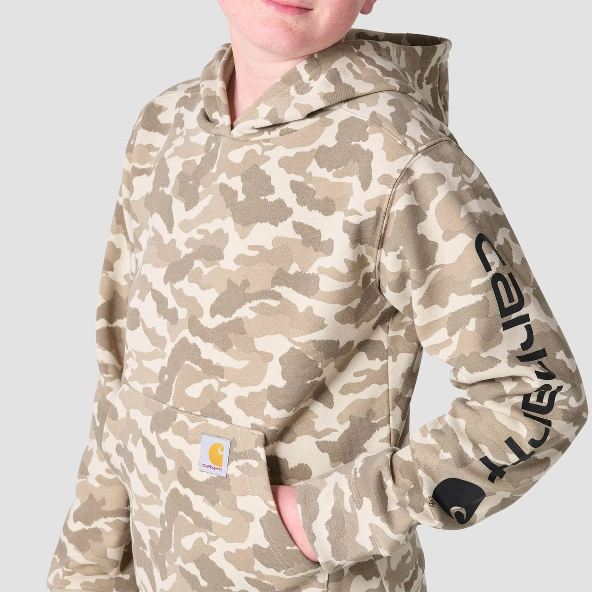 Boys' Long Sleeve Hooded Camo Print Sweatshirt (Child/Youth)