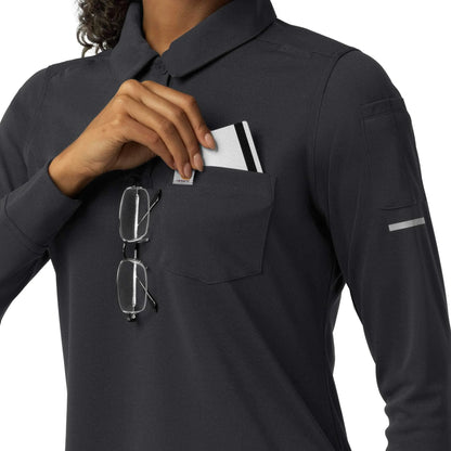 Women's Rugged Flex® RSCU Heavyweight Long Sleeve Polo Scrub Top