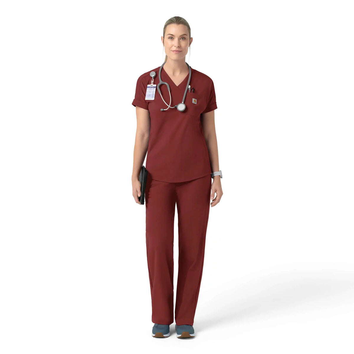 Women's Force Cross-Flex Knit V-Neck Scrub Top