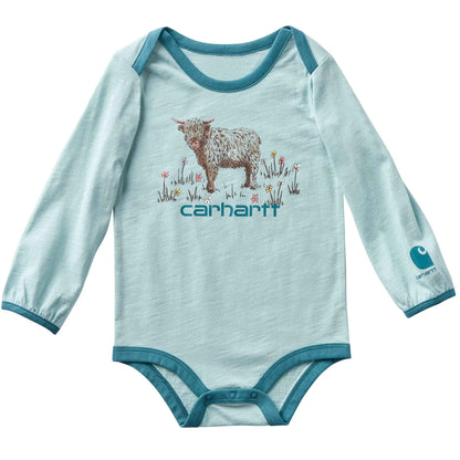 Girls' Long Sleeve Cow Bodysuit (Baby)